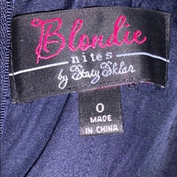 Dillard’s Navy Blue Prom Dress - Picture 4 of 6